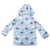 Korango Bear Print Colour Change Sherpa Lined Raincoat Tapioca