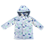 Korango Bear Print Colour Change Sherpa Lined Raincoat Tapioca