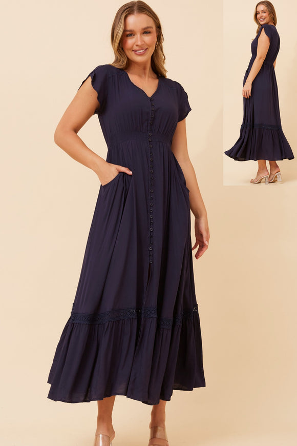 denisse powder blue corset maxi dress Kalila Corset Maxi Dress
