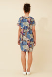 CKM Vine Abstract Shift Dress Multi Sage