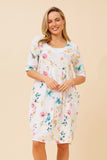 CKM Pisa Linen Short Dress White