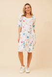 CKM Pisa Linen Short Dress White