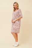 CKM Pisa Paisley Print Linen Dress White & Rosewood