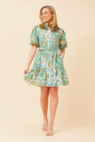 CKM Alina Paisley Print Dress Jade