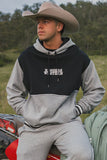 Ringers Western Davis Mens Hoodie Grey Marle & Black