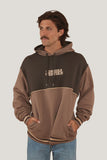 Ringers Western Davis Mens Hoodie Mushroom & Charcoal