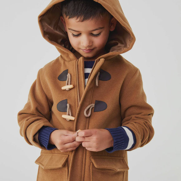 Korango Kids Duffle Overcoat Brown