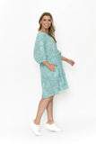 One Summer Frida Boho Dress Turquoise