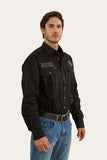 Ringers Western Hawkeye Mens Full Button Work Shirt Black & Camo