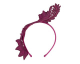 Max Alexander Elegant Lace Fascinator Wine