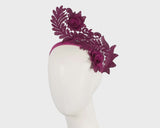 Max Alexander Elegant Lace Fascinator Wine