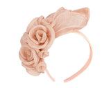 Max Alexander Sinamay Flower Fascinator Nude