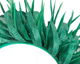 Max Alexander Sinamay & Feathers Fascinator Green