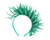 Max Alexander Sinamay & Feathers Fascinator Green
