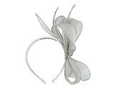 Max Alexander Sinamay Bow Fascinator Silver