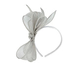 Max Alexander Sinamay Bow Fascinator Silver