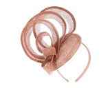 Max Alexander Sculpted Sinamay Fascinator Taupe