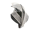 Max Alexander Sinamay Pillbox Fascinator Black & Cream