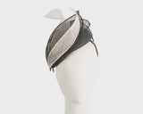 Max Alexander Sinamay Pillbox Fascinator Black & Cream