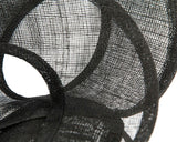 Max Alexander Edgy Sinamay Fascinator Black