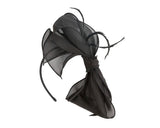 Max Alexander Organza Bow Fascinator Black