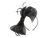 Max Alexander Organza Bow Fascinator Black
