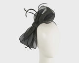Max Alexander Organza Bow Fascinator Black
