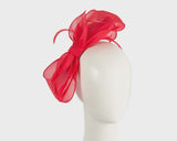 Max Alexander Organza Bow Fascinator Red