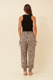 CKM Animal Print Harem Pants Beige