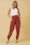 CKM Solid Harem Pants Burnt Orange