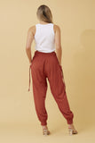 CKM Solid Harem Pants Burnt Orange