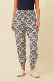CKM Abstract Print Harem Pants Navy & White