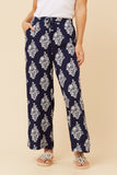 CKM Suzzel Abstract Print Pants Navy