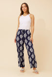 CKM Suzzel Abstract Print Pants Navy
