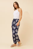 CKM Suzzel Abstract Print Pants Navy