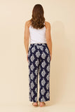 CKM Suzzel Abstract Print Pants Navy