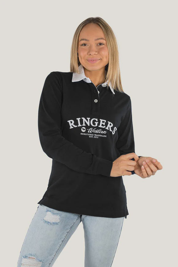 Ringers Western Portland Wmns Rugby Jersey Black