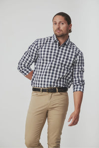 BLKWD Ridge Long Sleeve Shirt White & Navy
