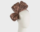 Fillies Collection Exclusive Silk Abaca Bow Fascinator Coffee