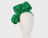 Fillies Collection Exclusive Silk Abaca Bow Fascinator Green