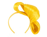 Fillies Collection Exclusive Silk Abaca Bow Fascinator Yellow