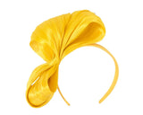 Fillies Collection Exclusive Silk Abaca Bow Fascinator Yellow