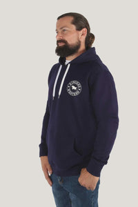 Ringers Western Signature Bull Mens Pullover Hoodie Navy & White