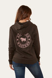Ringers Western Signature Bull Wmns Pullover Hoodie Charcoal & Rosey
