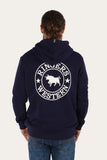 Ringers Western Signature Bull Mens Pullover Hoodie Navy & White