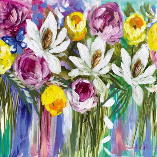 Spring Bouquet & Butterfly HB Coaster Set