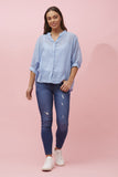 CKM Belina Button Up Wmns Shirt Sky Blue