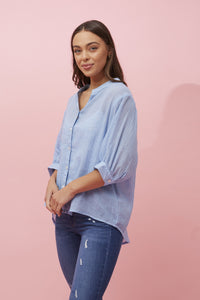 CKM Belina Button Up Wmns Shirt Sky Blue