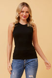 CKM Rosemary Ribbed Singlet Black