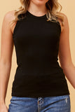 CKM Rosemary Ribbed Singlet Black